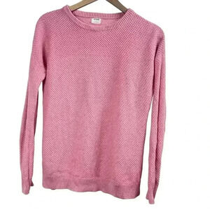 Cotton On Sweater Long Sleeve Woven Crew Soft Pink